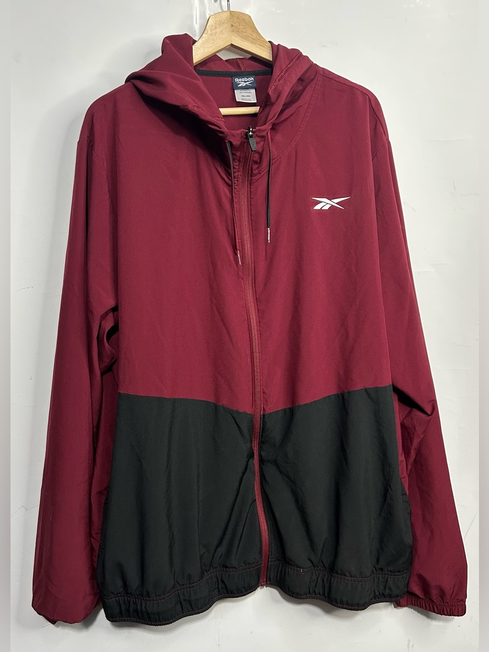 5 for $25🔥Reebok Maroon Zip Front Windbreaker Jacket XXL